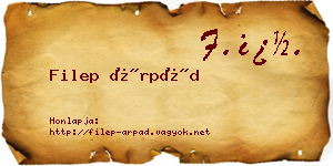 Filep Árpád névjegykártya